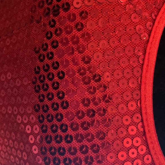 SUPER SEX bright red sequin party dress. BRAND NEW perfect condition w/ g-string - Picture 5 of 7